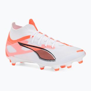 Men's football boots PUMA Ultra 5 Match+ FG/AG puma white/puma black/glowing red