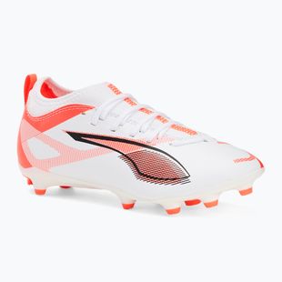 PUMA Ultra 5 Match FG/AG Jr children's football boots puma white/puma black/glowing red
