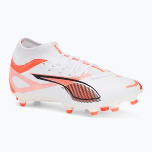 Men's football boots PUMA Ultra 5 Play+ FG/AG puma white/puma black/glowing red