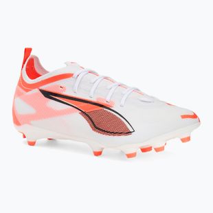 PUMA Ultra 5 Pro FG/AG Jr children's football boots puma white/puma black/glowing red