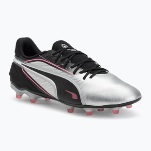 Men's football boots PUMA King Match FG/AG puma silver/puma black/sun struck/puma white
