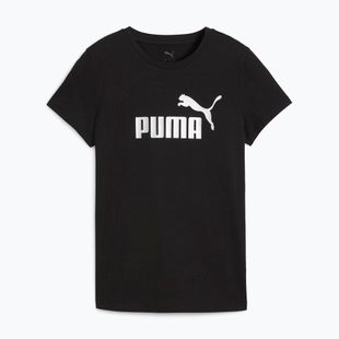 Women's T-shirt PUMA ESS Metallic No. 1 Logo Tee puma black/metallic silver