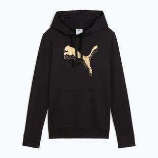 Women's sweatshirt PUMA ESS Metalic Hoodie TR puma black/metallic gold