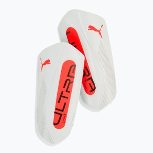 Shin guards PUMA Ultra Light Strap puma white/glowing red