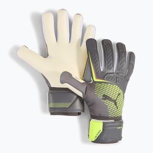 PUMA Ultra Pro NC matte aged silver/yellow alert goalkeeper's gloves