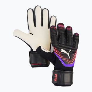 PUMA Future Pro Hybrid goalkeeper gloves puma black/glowing red/purple glimmer