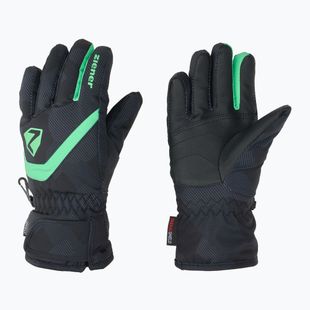 ZIENER Loriko AS gray ink camo children's ski glove