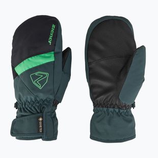 Children's Ski Gloves ZIENER Levin GTX Mitten dark jungle