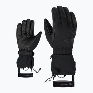 Men's ski gloves ZIENER Gaiku-Z Aquashield AW black