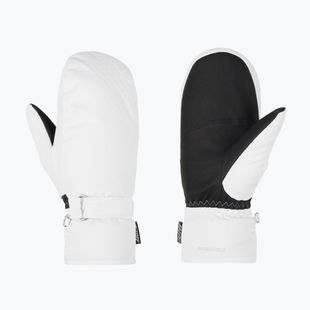 Women's Ski Gloves ZIENER Kisar Aquashield Mitten white