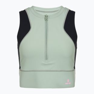 women's training T-shirt BOGNER FIRE+ICE Caia 1/4 Zip eucalyptus
