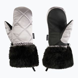 Women's ski gloves ZIENER Kwinzi-Z Mitten metallic silver