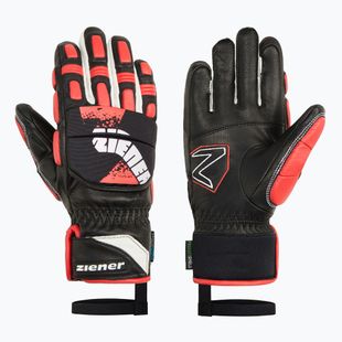 Children's ski gloves Ziener Lonos-Z AS PR black/red