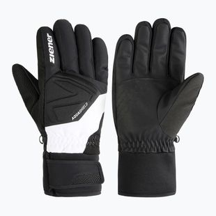 Men's ski gloves ZIENER Gatis Aquashield black/white