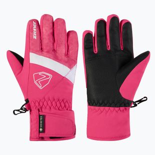Children's ski gloves ZIENER Leif GTX-Z tie-dye pop pink