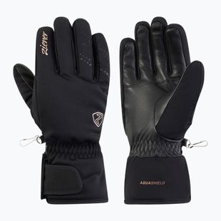 Women's ski gloves Ziener Kehnia-Z Aquashield PR Glove black/rose metallic