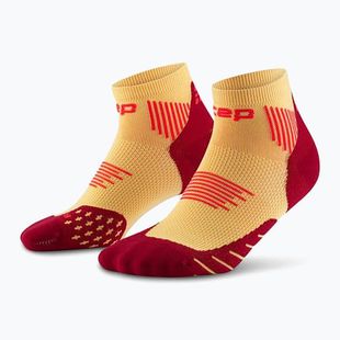 CEP Women's Compression Socks Run Low Cut 5.0 marigold/burgundy