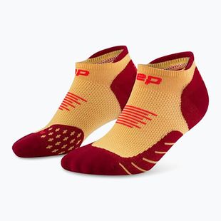 CEP Men's Compression Socks Run No Show 5.0 marigold/burgundy