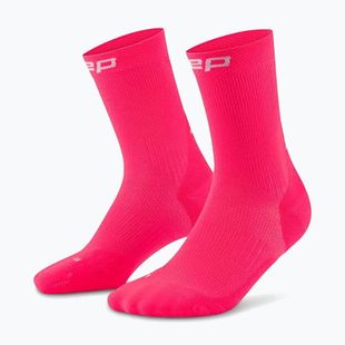 Men's compression socks CEP Run Mid Cut 5.0 pink
