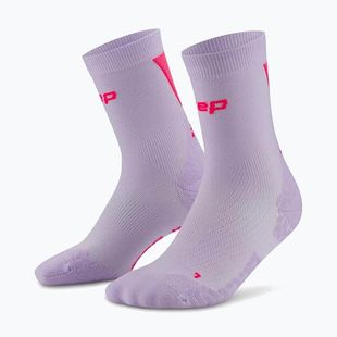 Men's compression socks CEP Ultralight Mid Cut 4.0 lilac/pink