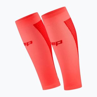 Men's calf compression sleeves CEP Ultralight Calf 4.0 neon coral/red
