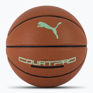PUMA teamJAWS Court Pro Basketball leather brown/dark shadow size 7