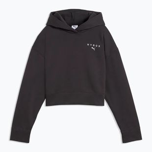 Women's sweatshirt PUMA x HYROX World Cropped Hoodie black/white