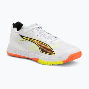 Handball shoes PUMA Accelerate Turbo 4 Game On puma white/glowing red/ultra blue