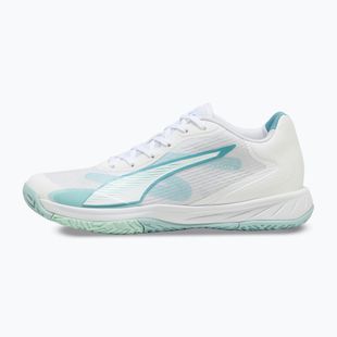 Handball shoes PUMA Accelerate Pro 4 Game On puma white/baltic sea blue/fresh water