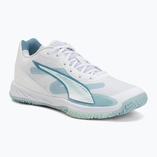 Handball shoes PUMA Accelerate Pro 4 Game On puma white/baltic sea blue/fresh water