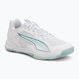 Handball shoes PUMA Accelerate Pro 4 Game On puma white/baltic sea blue/fresh water