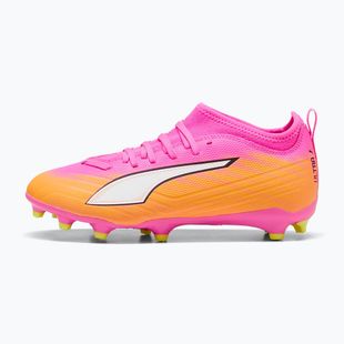 Children's football boots PUMA Ultra 6 Match FG/AG Jr poison pink/puma wht/sun stream/bright aqua/puma blk