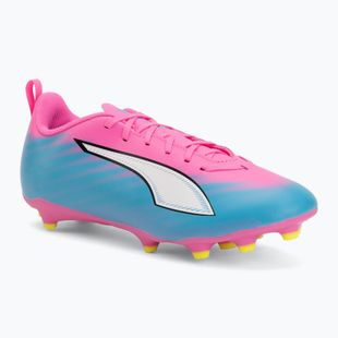 Children's football boots PUMA Ultra 6 Play FG/AG Jr poison pink/puma wht/sun stream/bright aqua/puma blk