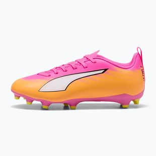 Children's football boots PUMA Ultra 6 Play FG/AG Jr poison pink/puma wht/sun stream/bright aqua/puma blk