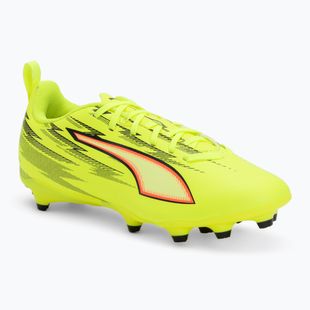 Children's football boots PUMA Ultra 6 Play FG/AG Jr yellow alert/puma black/glowing red/lime squeeze