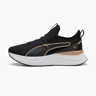 Women's shoes PUMA Softride Sabrina Polished Chrome puma black/puma white/puma gold