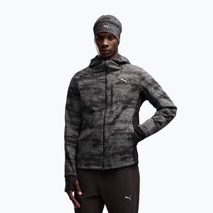 Men's running jacket PUMA Run Brightstride AOP Primaloft puma black
