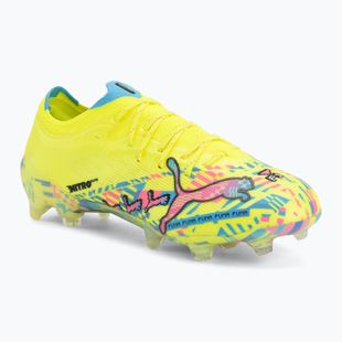 Football boots PUMA Ultra Nitro 7 Ultimate Advanced Level FG puma white/blue glimmer/pink glimmer/yellow alert