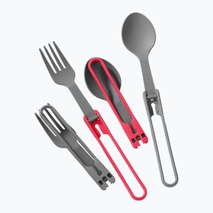 MSR Folding Utensils Spoon & Fork 4 red/ grey cutlery set