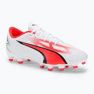 Men's football boots PUMA Ultra Play FG/AG puma white/puma black/fire orchid