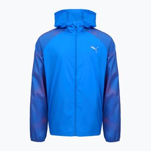 Men's running jacket Puma Run Favorite Woven Jacket blue/fire orchid