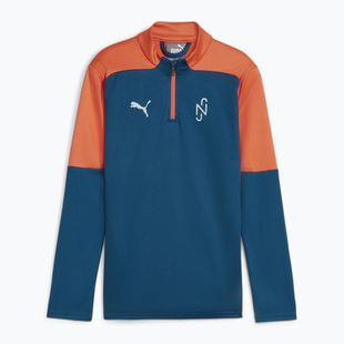 PUMA Neymar JR Creativity 1/4 Zip Top children's football sweatshirt ocean tropic/hot heat