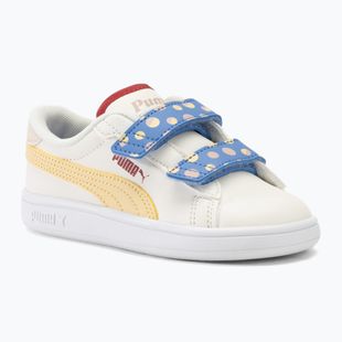 PUMA Smash 3.0 Summer Camp V Inf warm white/chamomile/puma white children's shoes