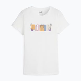 Women's PUMA ESS+ Graphic Tee puma white
