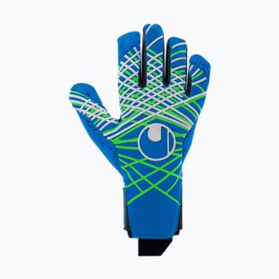 Uhlsport Aquagrip HN goalie gloves pacific blue/fluo green/w