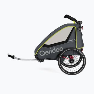 Qeridoo Qupa 2 lime bicycle trailer