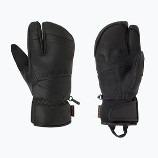 Men's ski gloves Descente 3 Finger Leather black