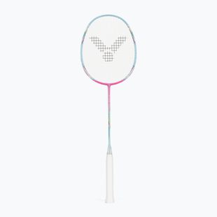 Badminton racket VICTOR DriveX 6SP QM fluorescent rose-red/light blue