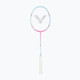 Badminton racket VICTOR DriveX 6SP QM fluorescent rose-red/light blue