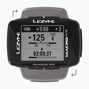 Bike counter with light Lezyne MACRO PLUS GPS SMART LOADED set black LZN-1-GPS-MACRO-V104-SL